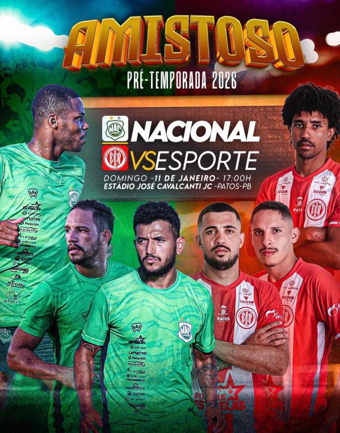 Clássico em Patos: Nacional e Esporte fazem último teste antes da estreia no Paraibano