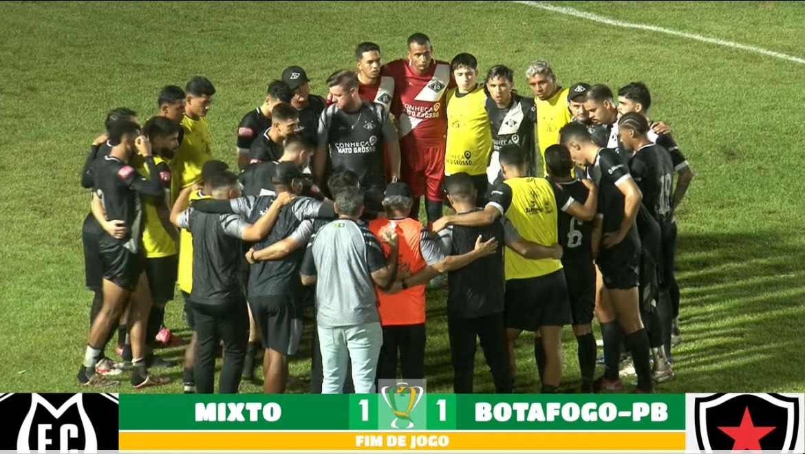 Botafogo-PB perde para Mixto nos pênaltis e se despede da Copa do Brasil