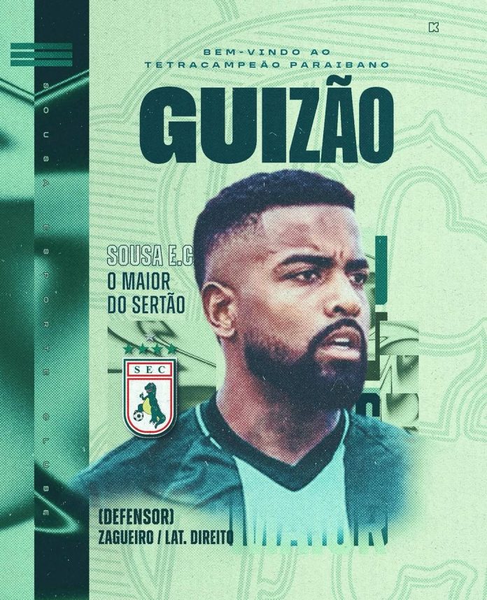 Sousa EC anuncia a contratação do zagueiro Guizão, ex-Castanhal-PA