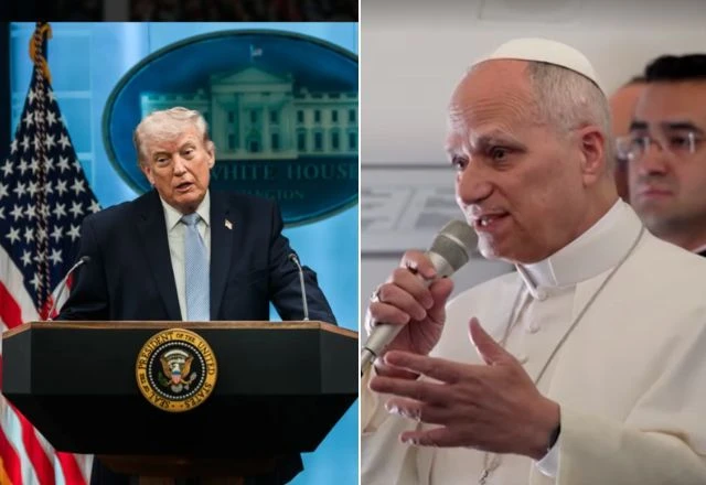 Trump chama Papa Leão XIV de ‘fraco’; pontífice diz que seguirá defendendo a paz e o diálogo