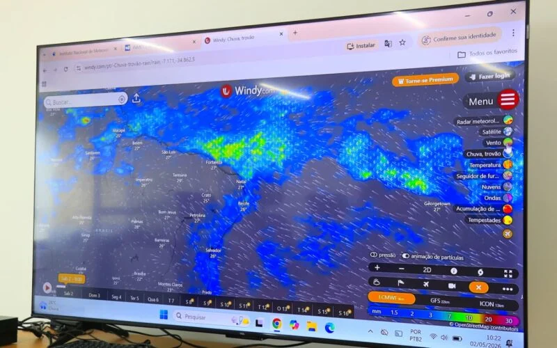 Inmet volta a emitir alerta de chuvas intensas para JP, CG e mais 98 cidades da Paraíba