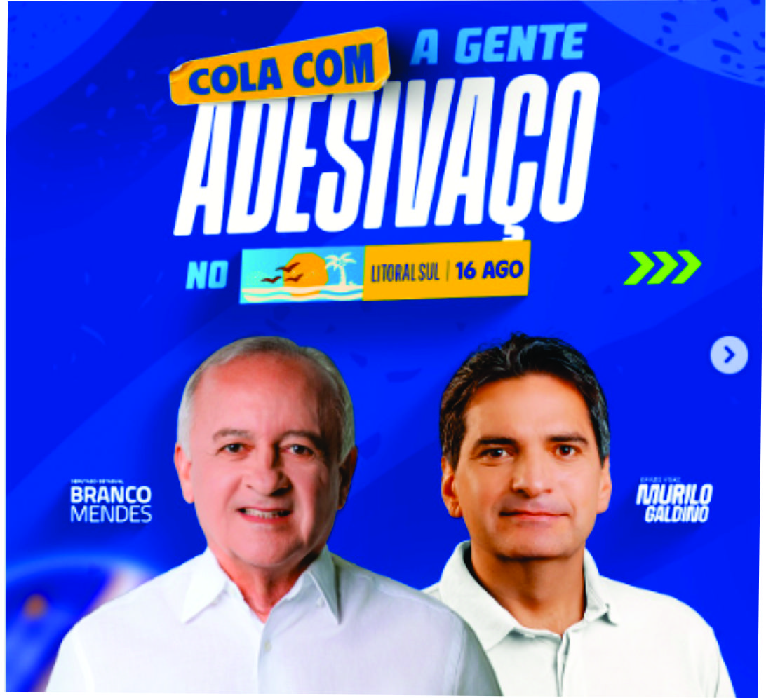 Branco Mendes e Murilo Galdino convidam amigos e correligionários para grande adesivaço neste domingo (16)