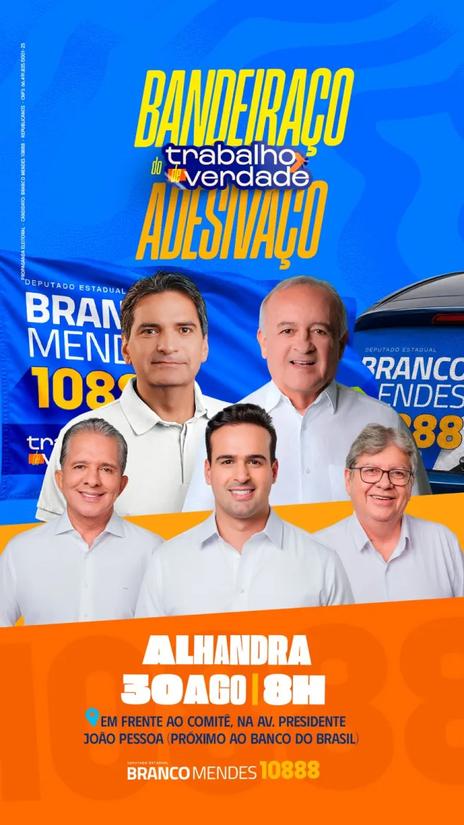 Branco Mendes convida os amigos de Alhandra para um grande Bandeiraço neste domingo (30) com o time que Trabalha de Verdade