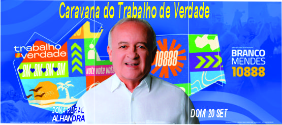 Deputado Branco Mendes vai levar ‘Caravana do Trabalho’ para a zona rural de Alhandra, neste domingo (20)