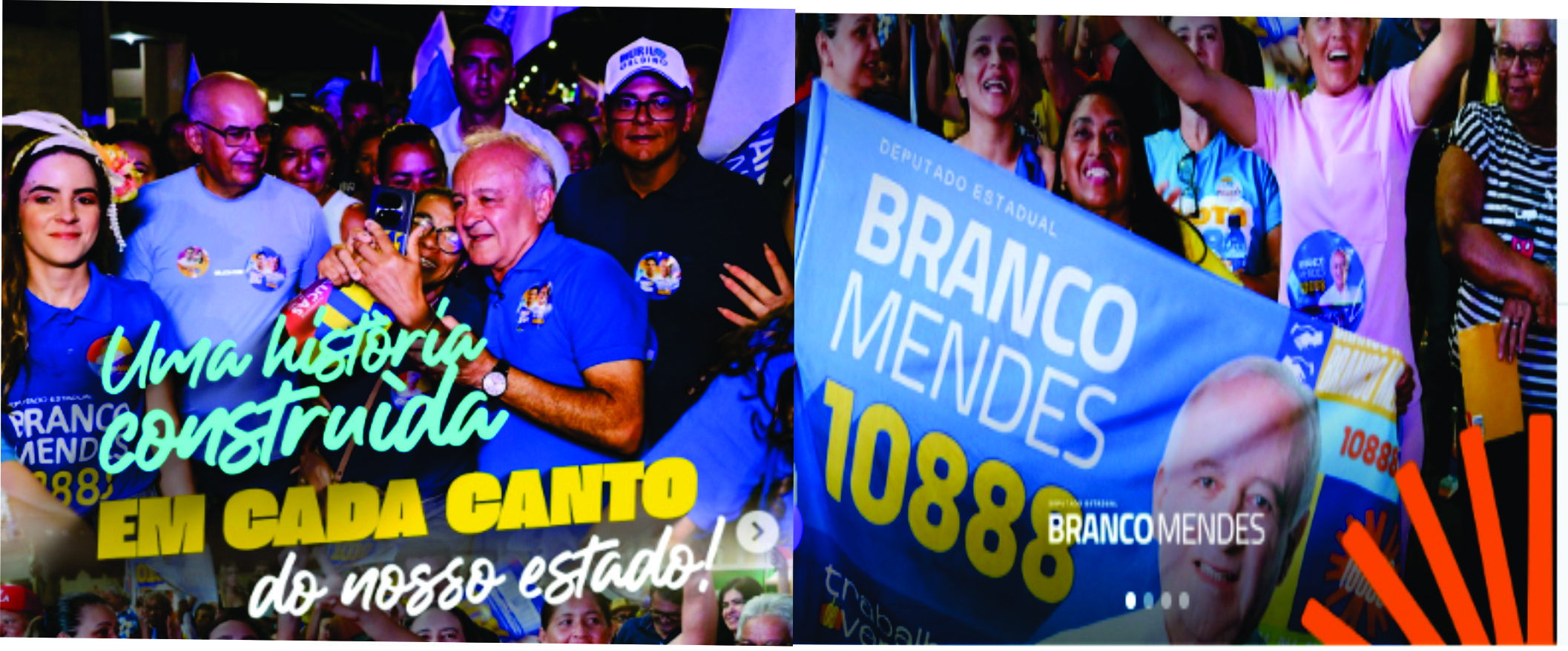 O deputado estadual Branco Mendes agradece ao povo de mais de 180 cidades que votaram, reconhecendo seu trabalho e sua recondução na ALPB