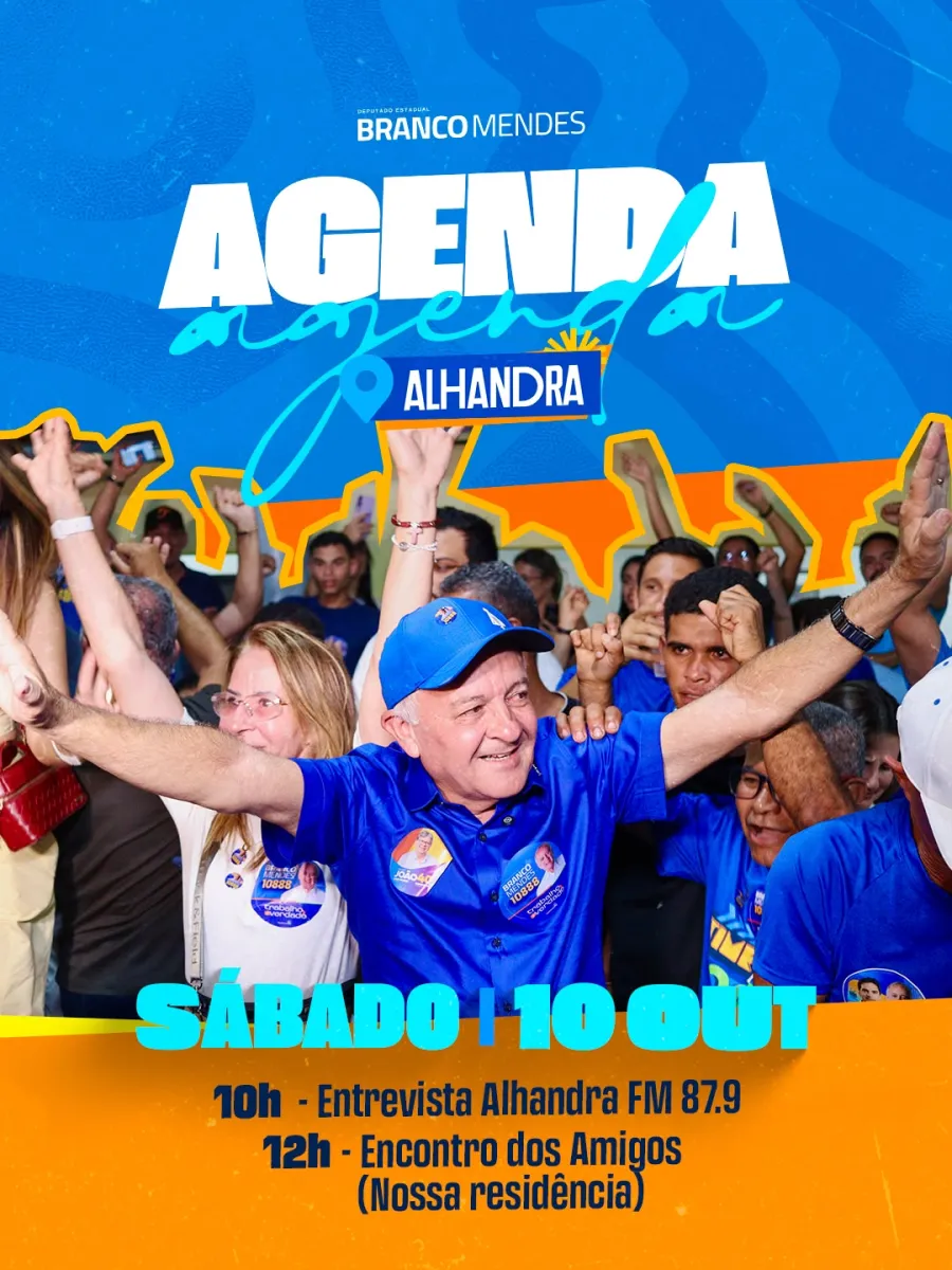 Branco Mendes promove encontro dos amigos neste sábado (10), para comemorar sua recondução à ALPB